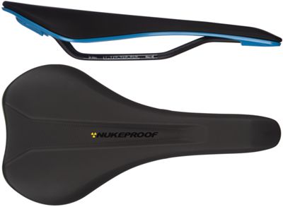 Nukeproof Vector AM Comp Chromoly Saddle - Black - Blue - 142mm Wide, Black - Blue